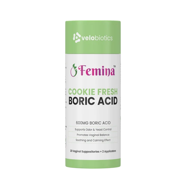 Femina COOKIE FRESH Boric Acid ONLY Suppositories - Velobiotics