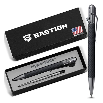 Carbon Fiber and Stainless Steel - Slim Bolt Action Pen by Bastion reviews by real people