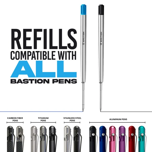 Replacement Ink Cartridge for Bolt Action Pen by Bastion®